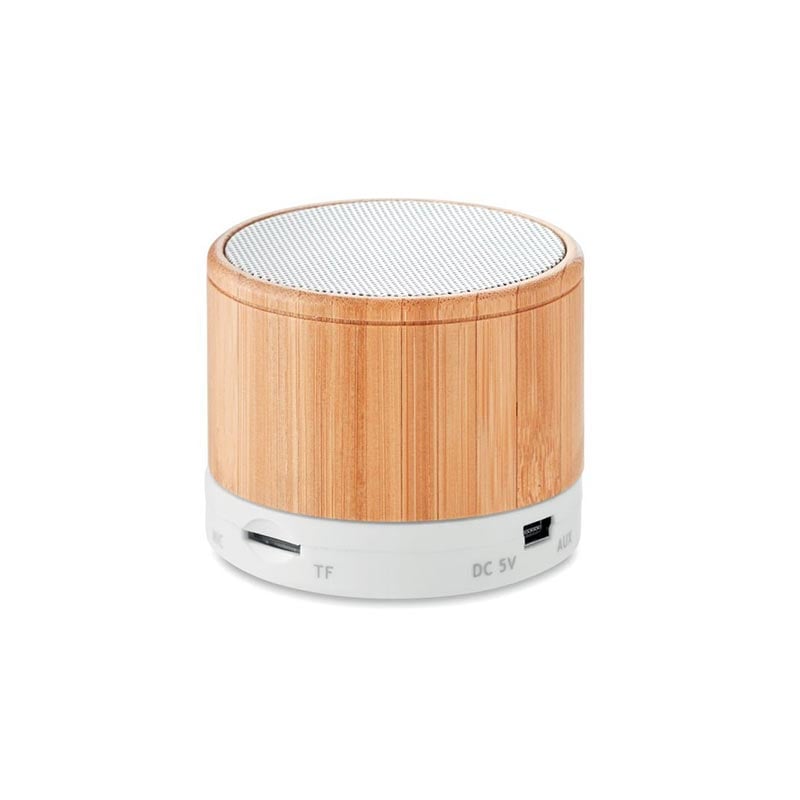 More Than Gifts Round Тонколона Bamboo, с Bluetooth, бялана ниска цена с бърза доставка - BestPC.BG