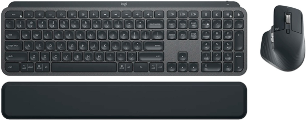 Клавиатура Logitech MX Keys Combo Gen 2, Безжична, 8000 dpi, Подложка за китка, 10 метра обхват, Черенна ниска цена с бърза доставка - BestPC.BG