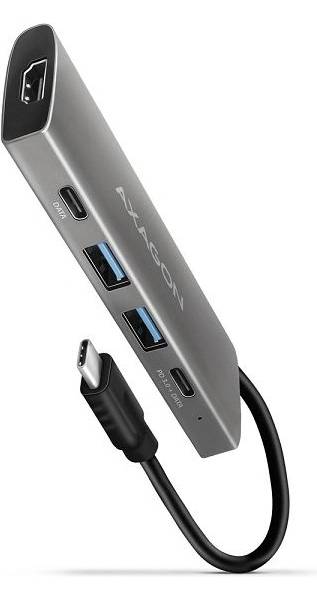 USB Хъб AXAGON HMC-5G21 2x USB-A + 2x USB-C + HDMI 4K-30Hz, USB-C 3.2 Gen 2 10Gbps hub, PD 60W, 13cm USB-C cableна ниска цена с бърза доставка - BestPC.BG