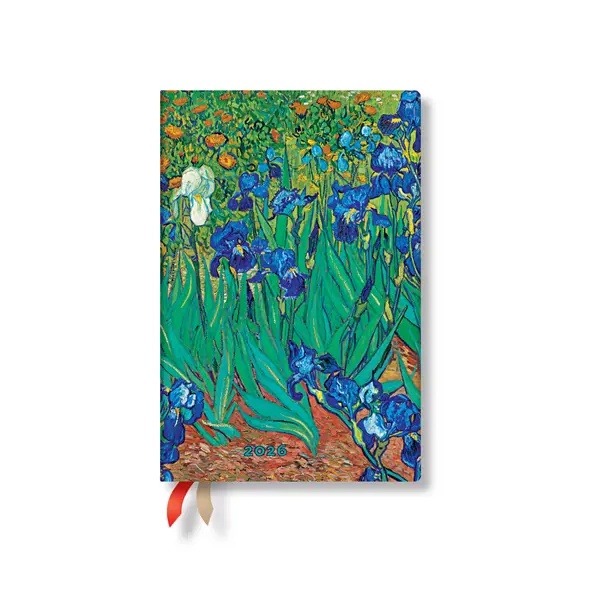 Paperblanks Планер Van Gogh's Irises, Mini, хоризонтален, твърда корица, 80 листа, за 2026 годинана ниска цена с бърза доставка - BestPC.BG