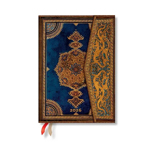 Paperblanks Планер Safavid Indigo, Midi, хоризонтален, твърда корица, 80 листа, за 2026 годинана ниска цена с бърза доставка - BestPC.BG
