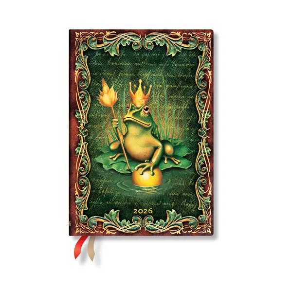 Paperblanks Планер Frog Prince, Midi, хоризонтален, твърда корица, 80 листа, за 2026 годинана ниска цена с бърза доставка - BestPC.BG