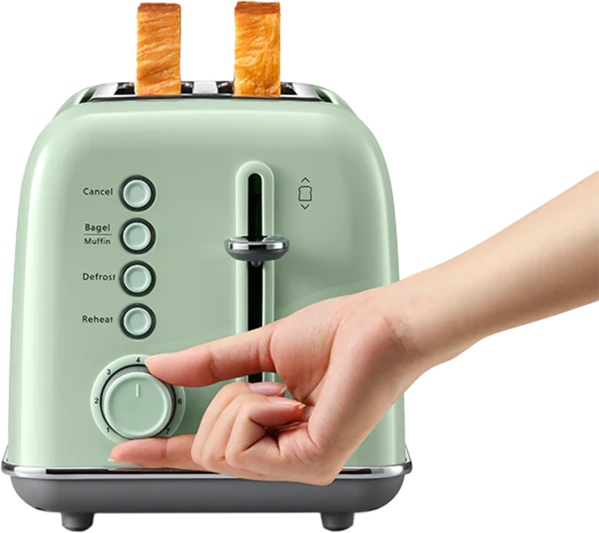 BUYDEEM 2 Slice Toaster, model DT620E, color Cozy Greenish, EUна ниска цена с бърза доставка - BestPC.BG