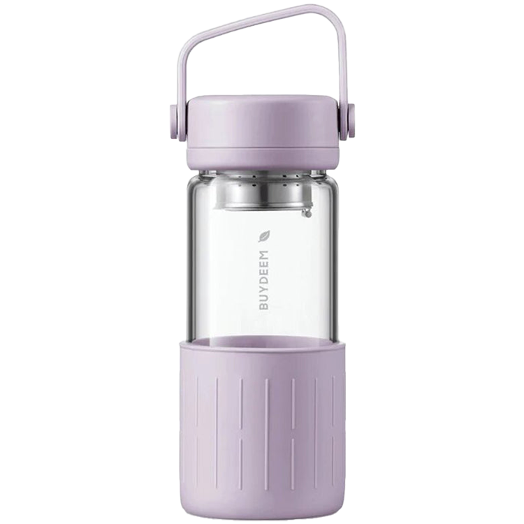 Продукт BUYDEEM Portable glass tea bottle 400 ml, model CD1008, color Petal Purpleна ниска цена с бърза доставка - BestPC.BG