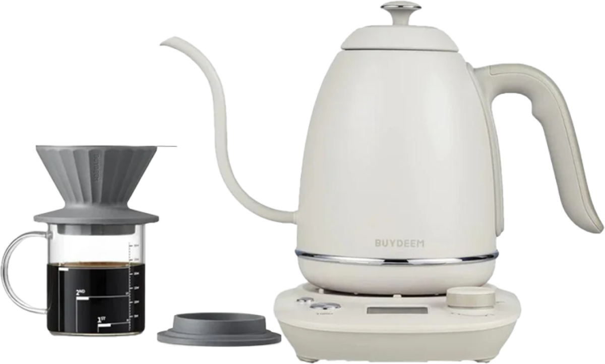 BUYDEEM Electric Gooseneck Coffee Kettle, model K821, color Oat White EUна ниска цена с бърза доставка - BestPC.BG