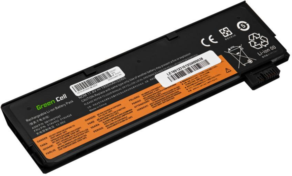 Батерия за лаптоп  Lenovo ThinkPad T470 T480 T570 T580 T25 01AV422 01AV490 LiPo 11,4V 1950mAh GREEN CELLна ниска цена с бърза доставка - BestPC.BG