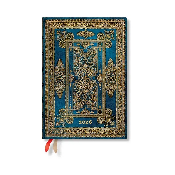 Paperblanks Планер Blue Luxe, Midi, 1 ден на страница, твърда корица, 208 листа, за 2026 годинана ниска цена с бърза доставка - BestPC.BG