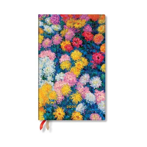 Paperblanks Планер Monet Chrysanthemums, Maxi, вертикален, твърда корица, 80 листа, за 2026 годинана ниска цена с бърза доставка - BestPC.BG