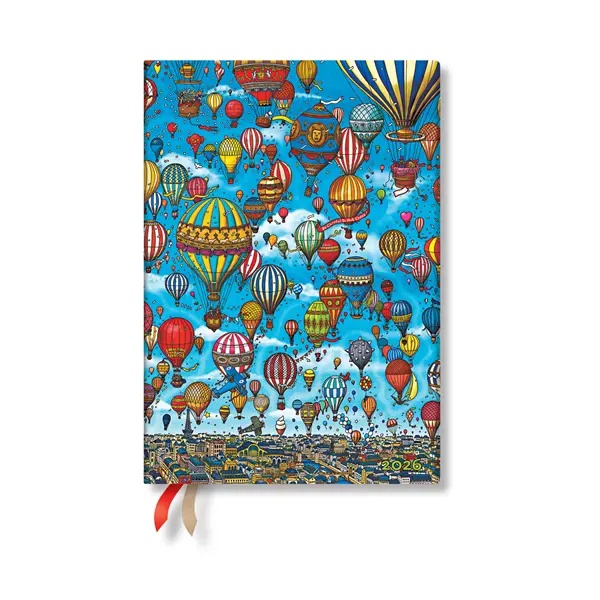 Paperblanks Планер Balloon Festival, Midi, 1 ден на страница, мека корица, 216 листа, за 2026 годинана ниска цена с бърза доставка - BestPC.BG