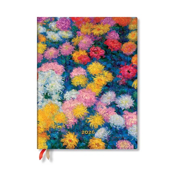 Paperblanks Планер Monet Chrysanthemums, Ultra, 1 ден на страница, мека корица, 216 листа, за 2026 годинана ниска цена с бърза доставка - BestPC.BG