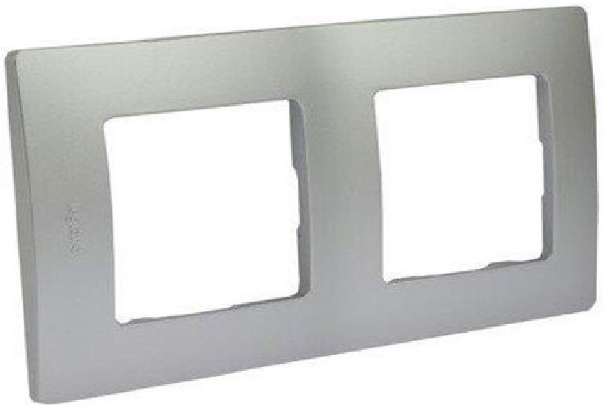 Продукт Двойна рамка Legrand Niloe, алуминиевана ниска цена с бърза доставка - BestPC.BG