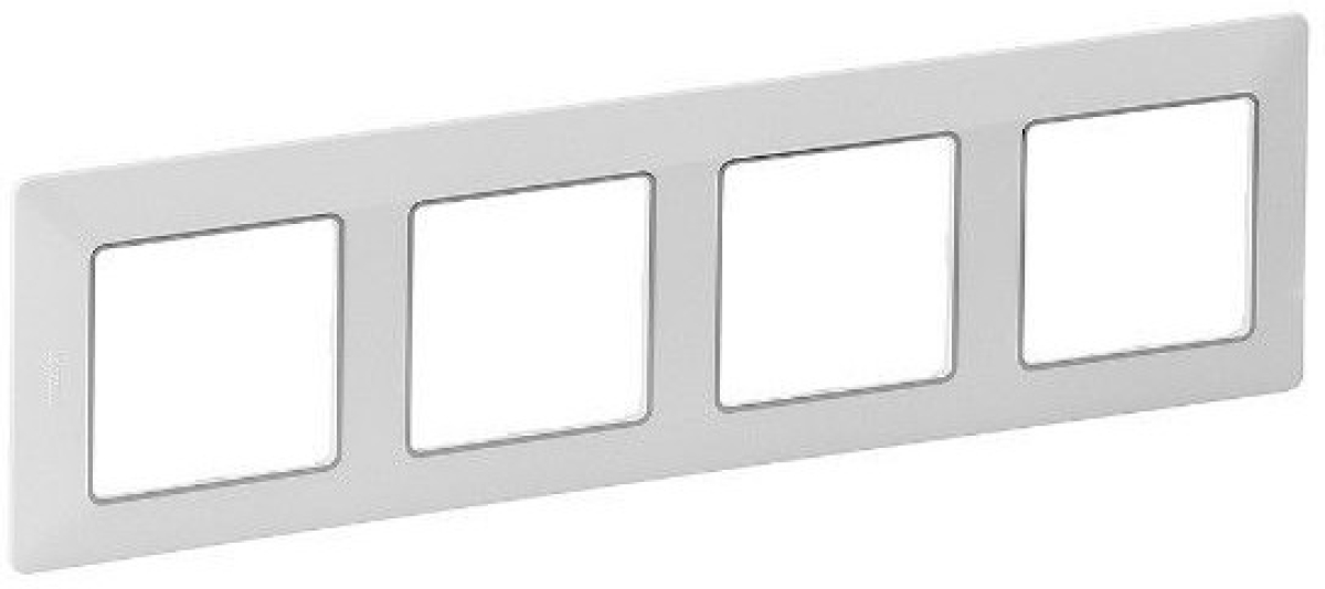 Продукт Четворна рамка Legrand Valena Life, бял-хромна ниска цена с бърза доставка - BestPC.BG