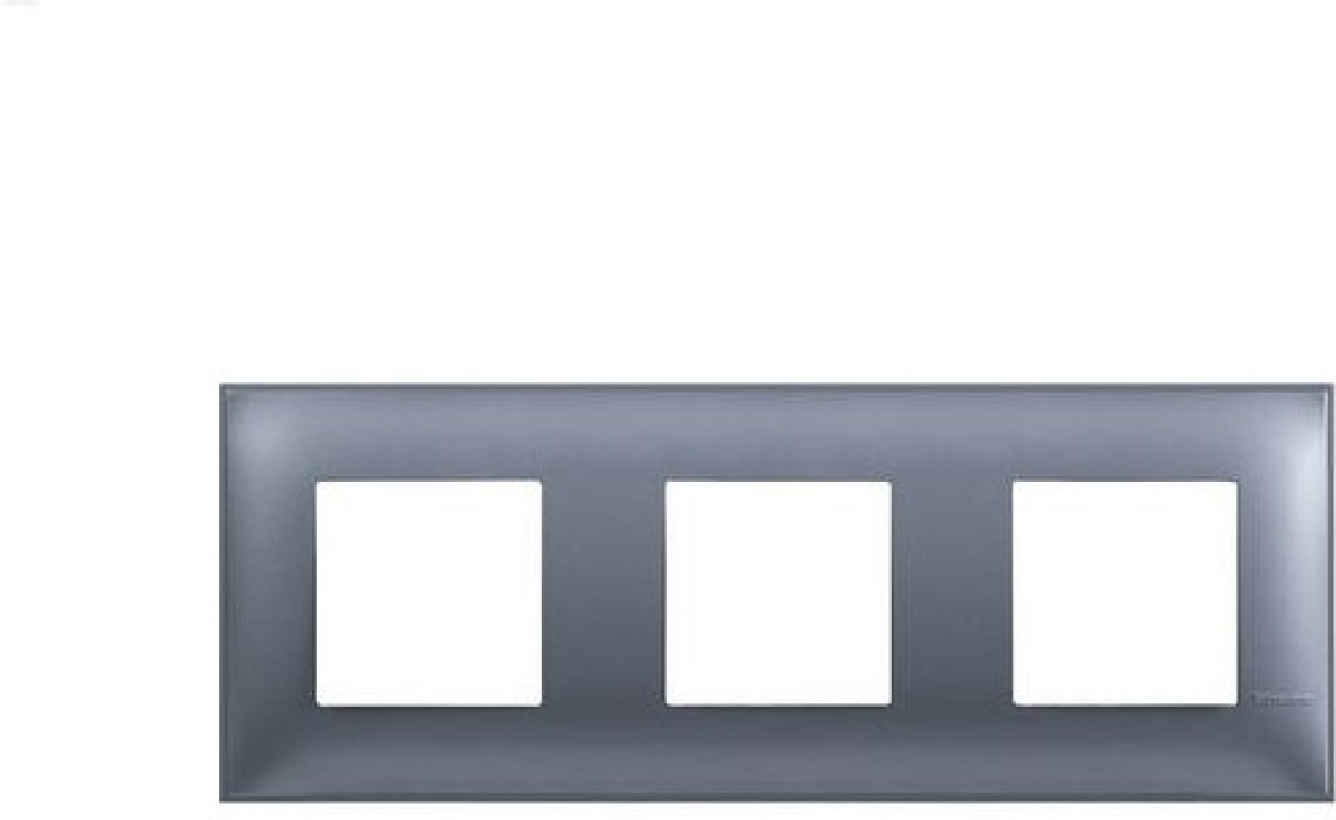 Продукт Тройна рамка BTicino Classia Legrand, син металикна ниска цена с бърза доставка - BestPC.BG