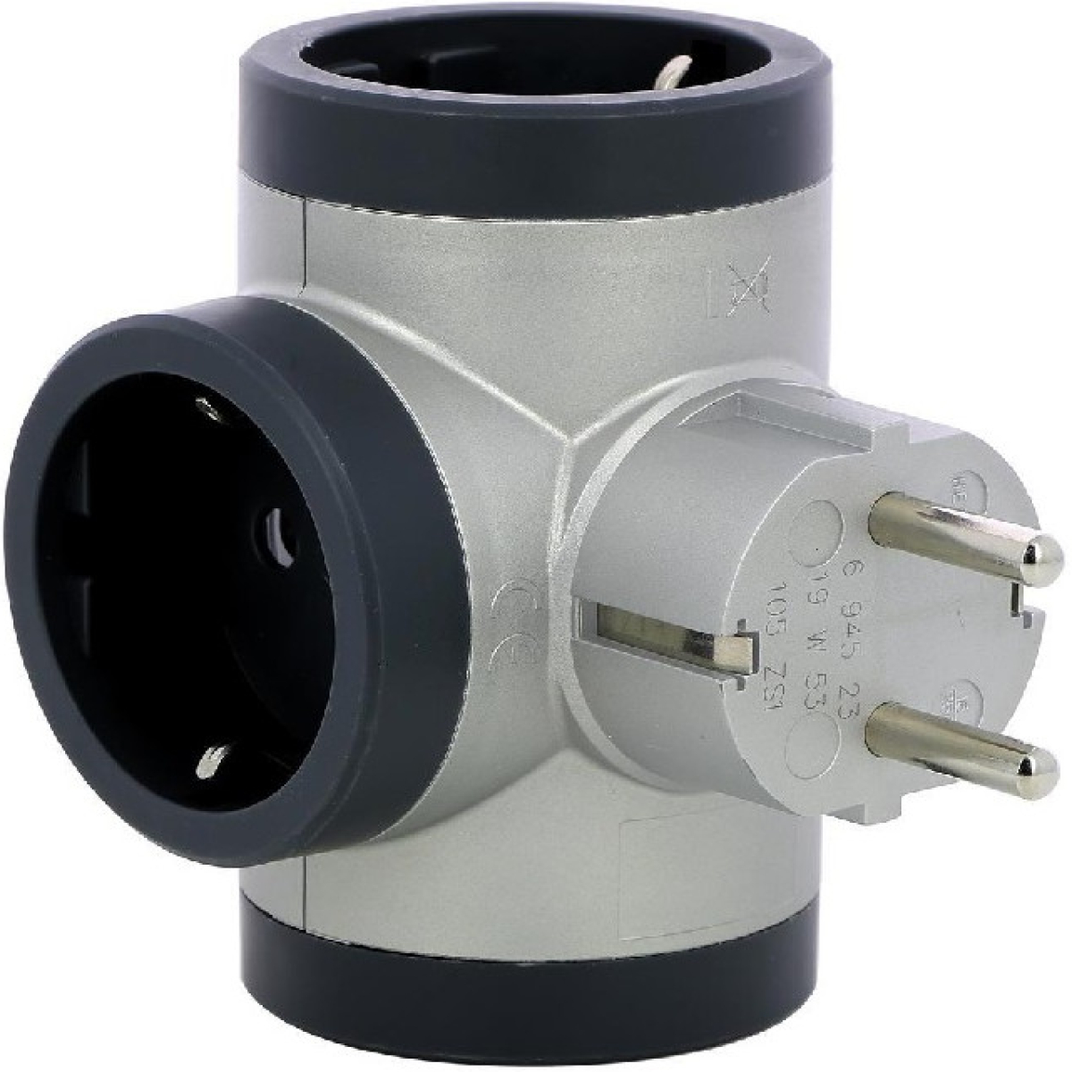 Контакт АДАПТЕР 3х ШУКО Т-ОБРАЗЕН LEGRAND - АЛУМИНИЙна ниска цена с бърза доставка - BestPC.BG