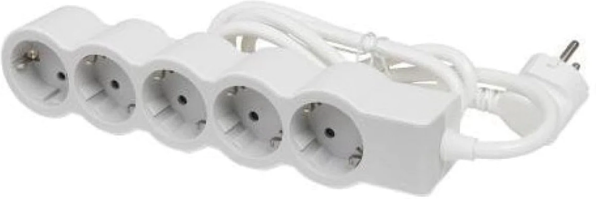 Контакт РАЗКЛОНИТЕЛ 5х ШУКО С КАБЕЛ LEGRAND - БЯЛ/СИВна ниска цена с бърза доставка - BestPC.BG