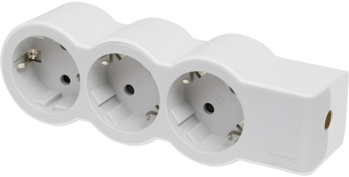 БЕЗКАБЕЛЕН РАЗКЛОНИТЕЛ 3х ШУКО LEGRAND - БЯЛ/СИВна ниска цена с бърза доставка - BestPC.BG