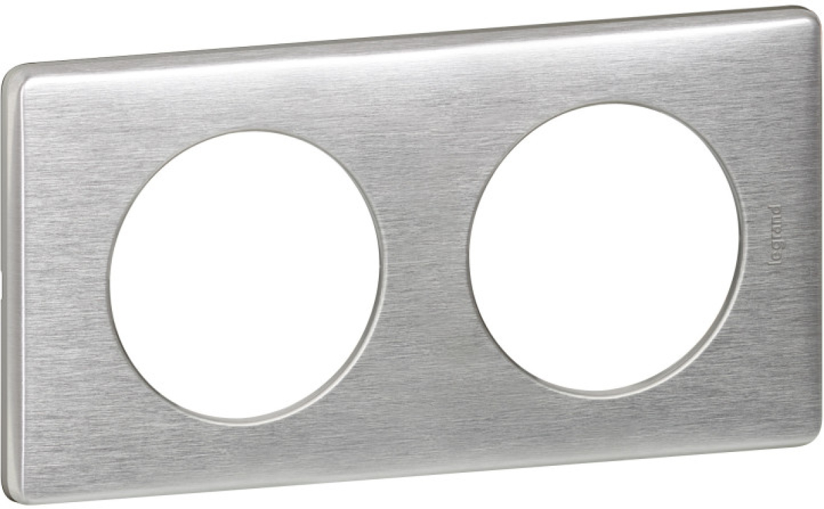 Продукт Двойна рамка Legrand Celiane, алуминийна ниска цена с бърза доставка - BestPC.BG