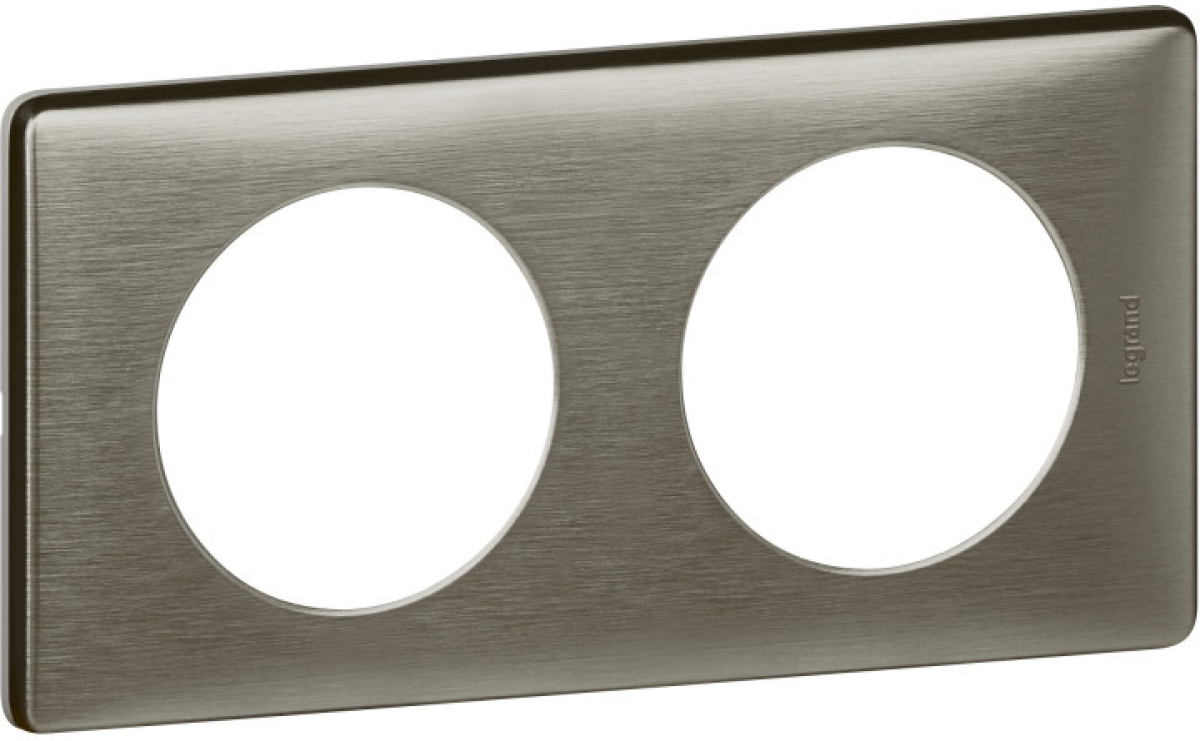 Продукт Двойна рамка Legrand Celiane, иноксна ниска цена с бърза доставка - BestPC.BG
