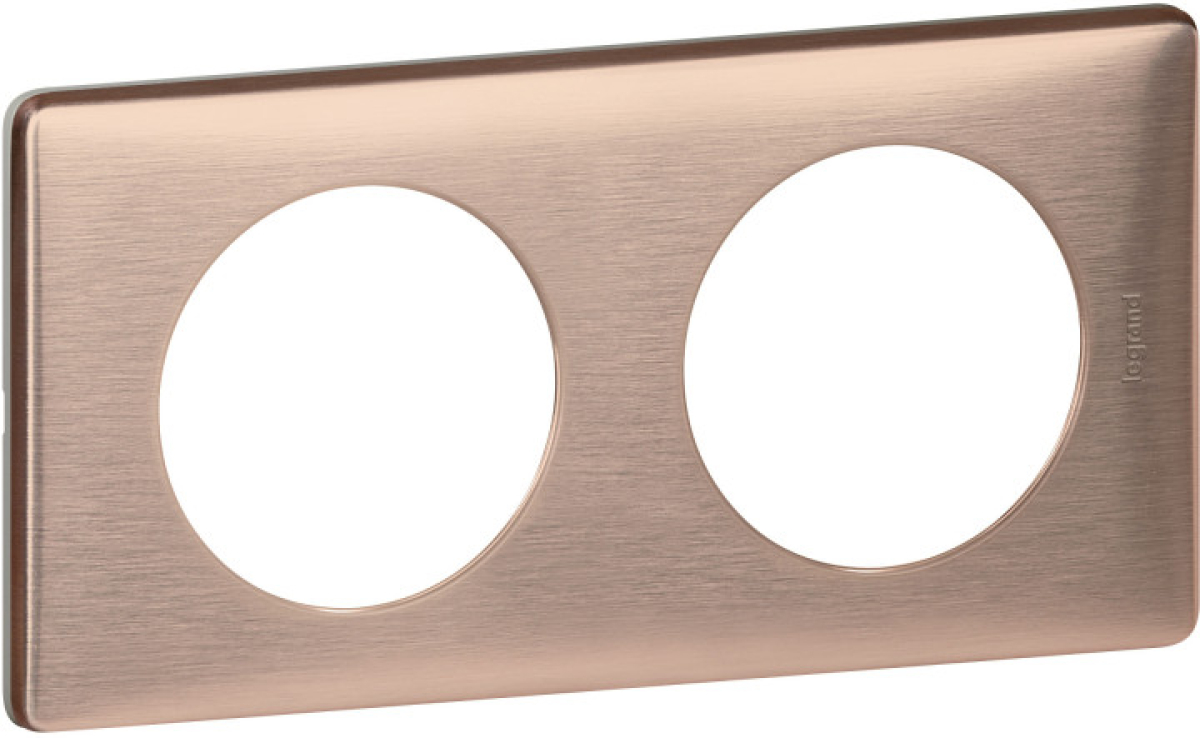 Продукт Двойна рамка Legrand Celiane, медна ниска цена с бърза доставка - BestPC.BG