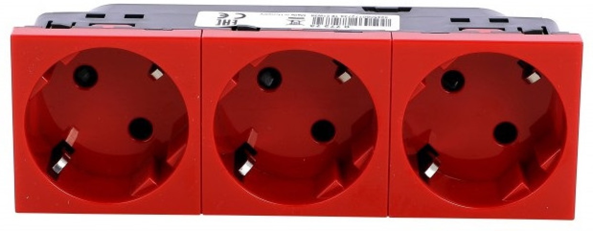 Контакт 3x2Р+E КОНТАКТ 45 ШУКО 6М MOSAIC LEGRAND - ЧЕРВЕНна ниска цена с бърза доставка - BestPC.BG