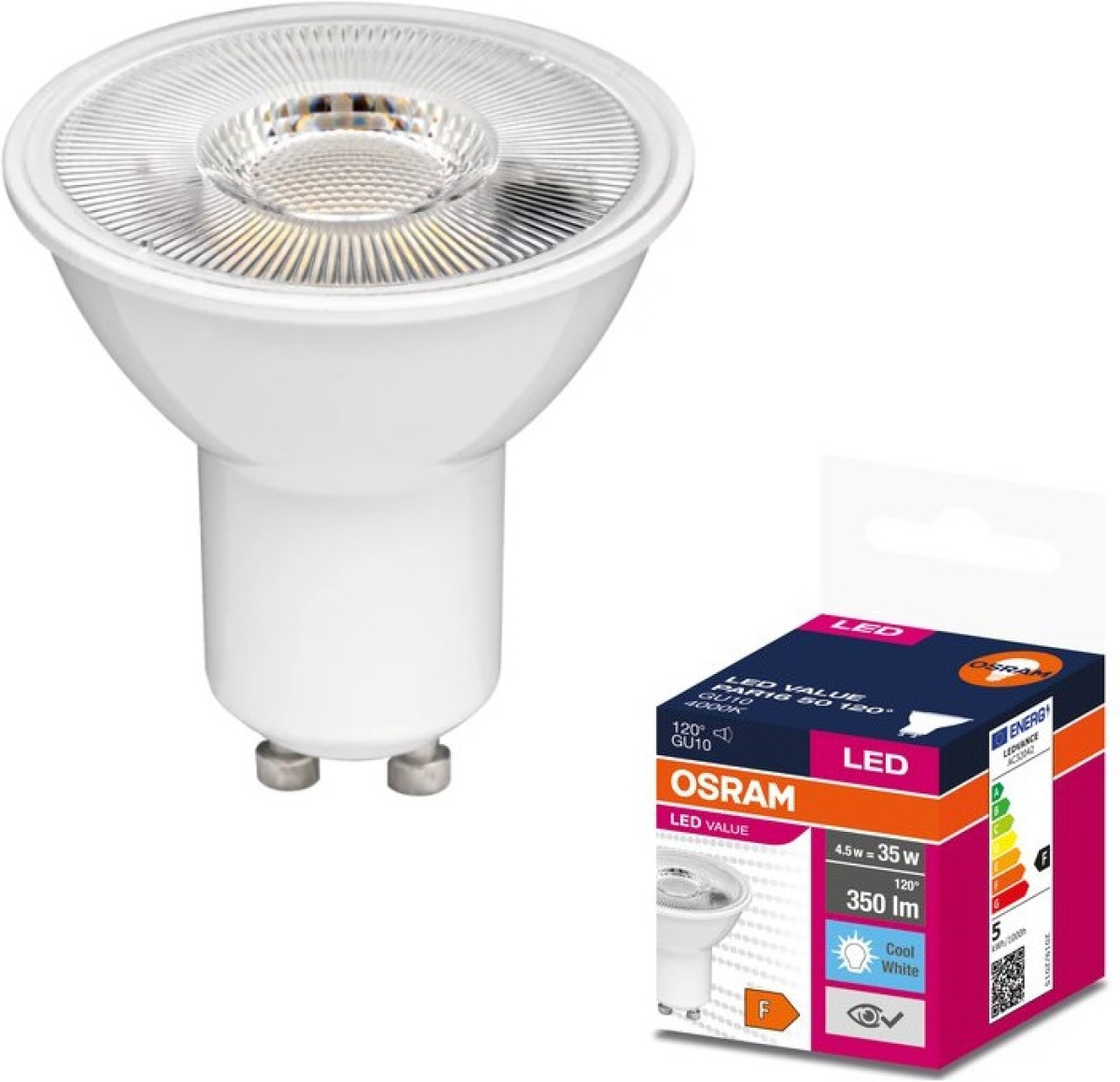 LED Крушка VALUE PLAST PAR16 50 120° 5W/840 GU10 LEDVANCEна ниска цена с бърза доставка - BestPC.BG