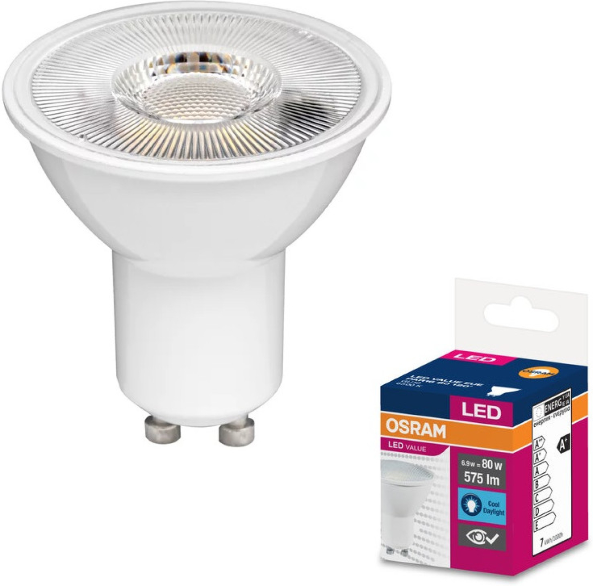 LED Крушка VALUE PLAST PAR16 80 120° 6,9W865 GU10 LEDVANCEна ниска цена с бърза доставка - BestPC.BG