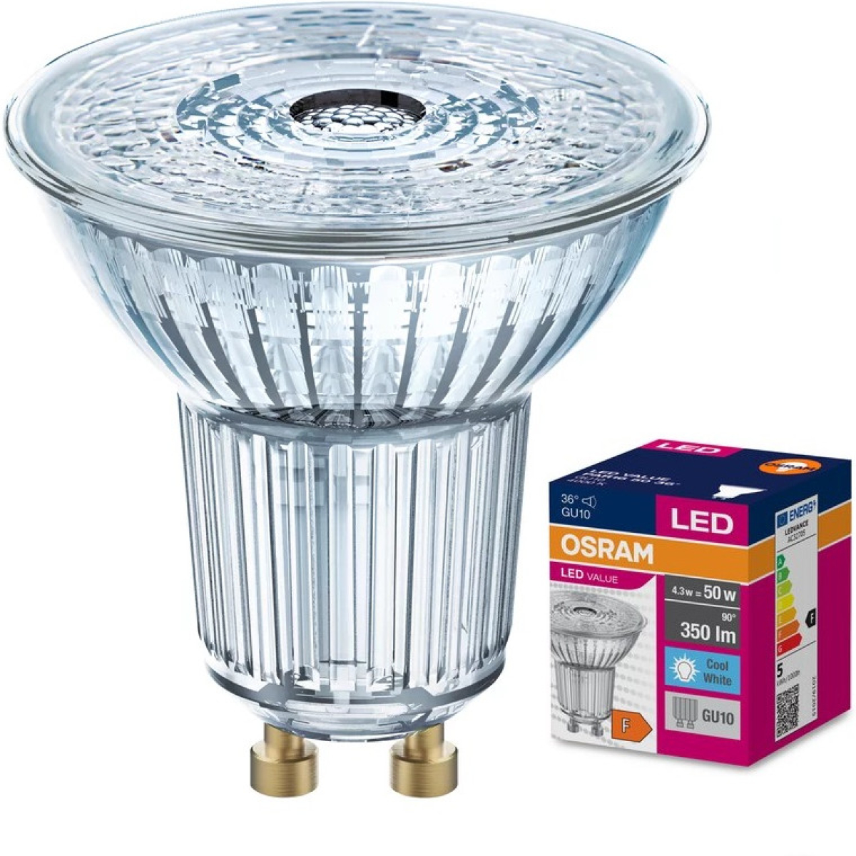 LED Луничка VALUE PAR1650 4,3W/840/350lm 230V GU10 LEDVANCEна ниска цена с бърза доставка - BestPC.BG