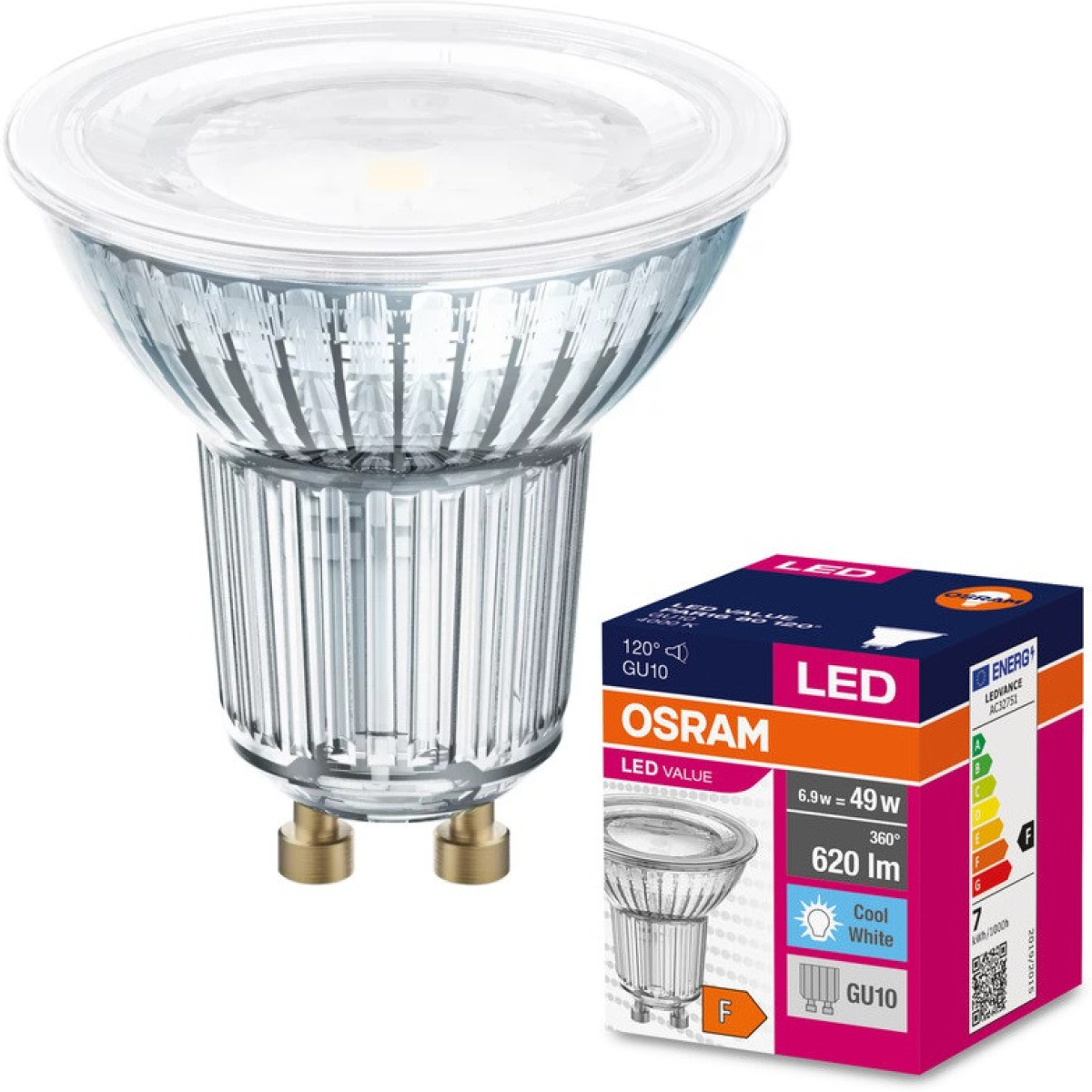 LED Луничка VALUE PAR1680120 6,9W/840 230V GU10 LEDVANCEна ниска цена с бърза доставка - BestPC.BG