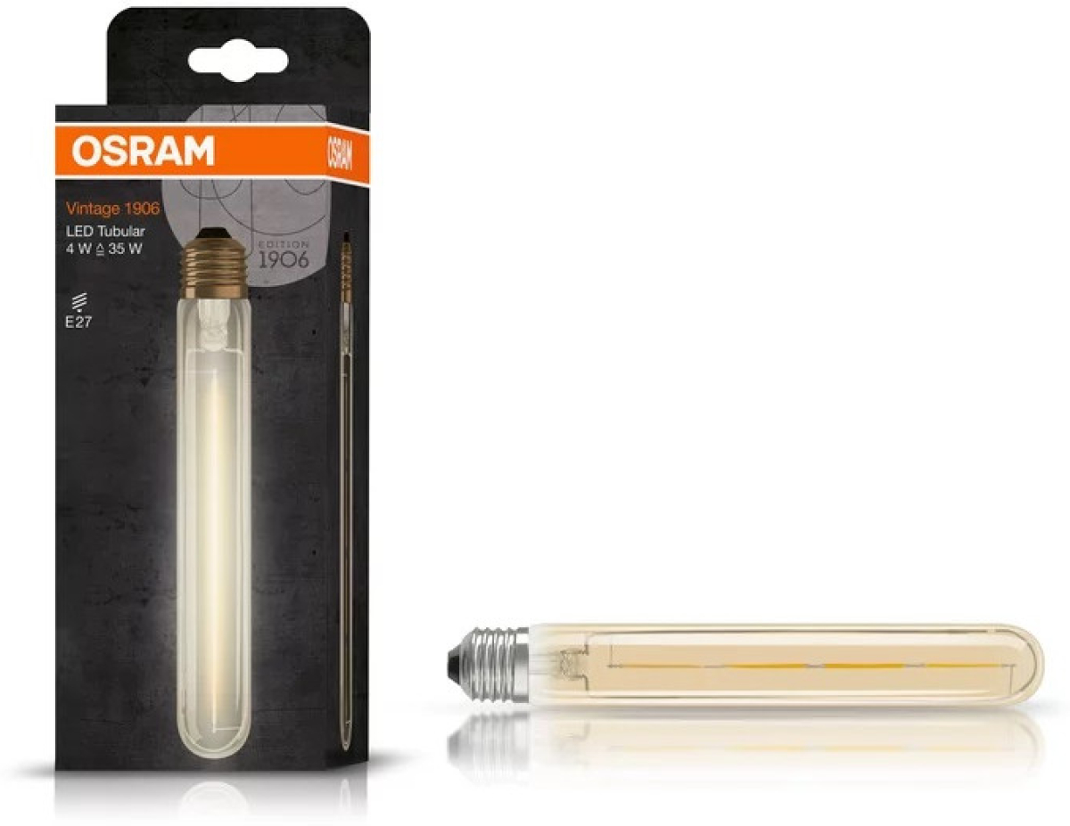 LED Крушка VINTAGE 1906 LED CL TUBULAR FIL GOLD 35/4W/820 E27 LEDVANCEна ниска цена с бърза доставка - BestPC.BG