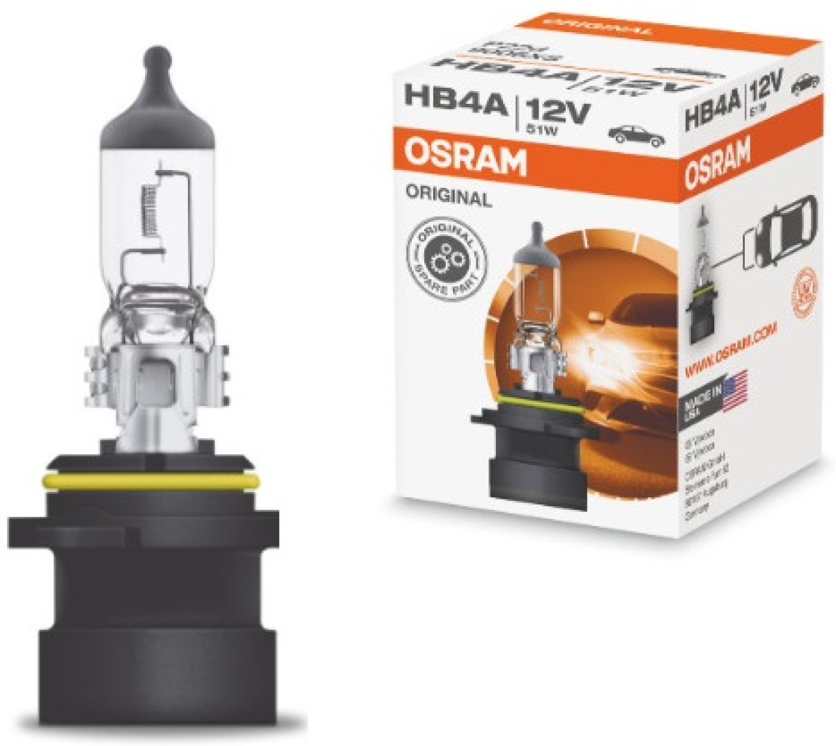 Автомобилна лампа Osram 9006 HB4, 55W 12V, P22dна ниска цена с бърза доставка - BestPC.BG