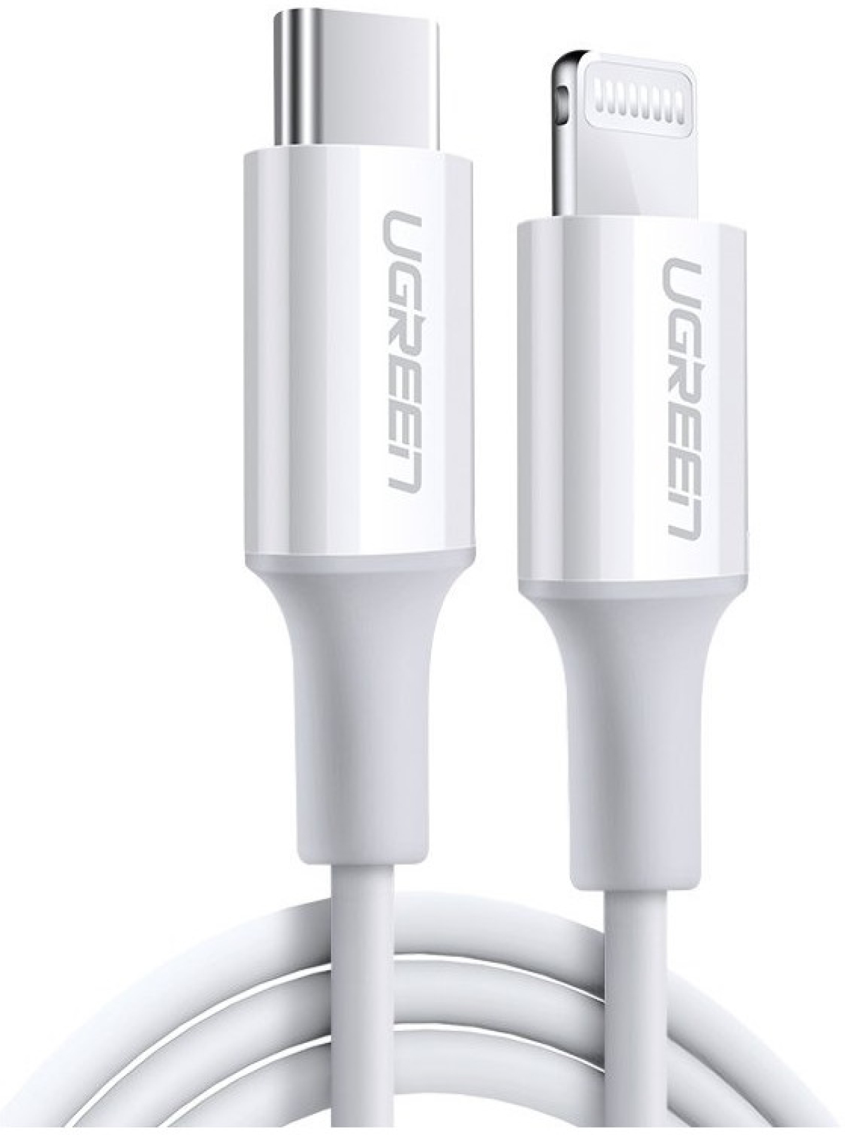 КАБЕЛ USB-C/Lightining MFI, 1М UGREEN - БЯЛна ниска цена с бърза доставка - BestPC.BG
