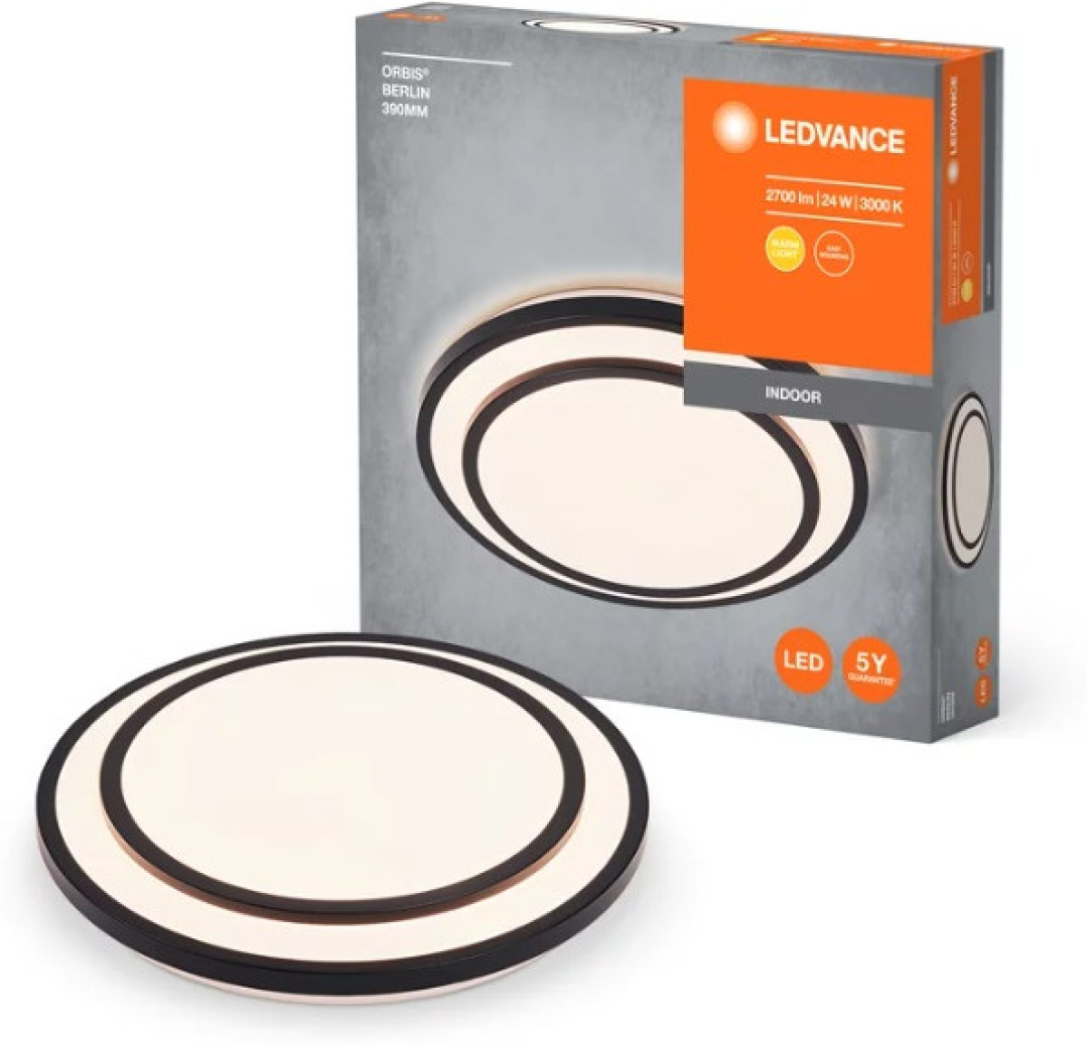 LED Луничка ORBIS BERLIN 390 mm 24W 830 LEDVANCE - ЧЕРЕНна ниска цена с бърза доставка - BestPC.BG