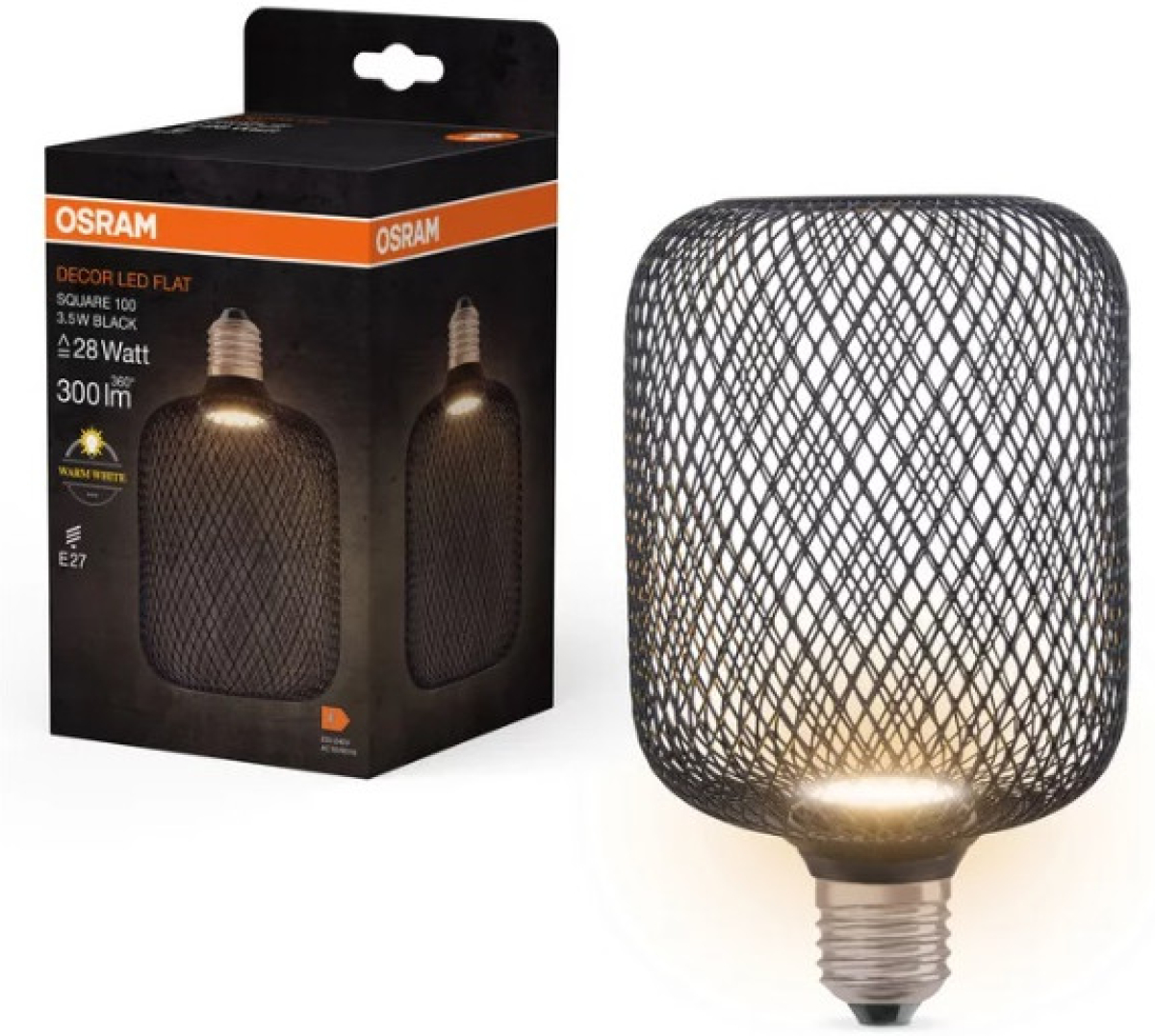 LED Крушка Ledvance Decor Flat SQ100, 3.5 W, черенна ниска цена с бърза доставка - BestPC.BG