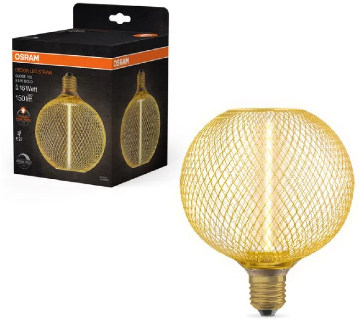 LED Крушка Ledvance Decor, златен/димируем, 3.5 Wна ниска цена с бърза доставка - BestPC.BG