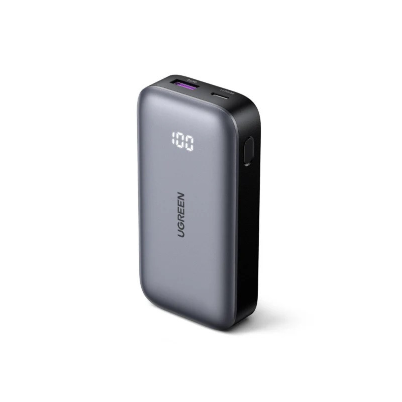 Външна батерия POWER BANK 10 000mAh, 30W, MINI PB502 UGREEN - СИВна ниска цена с бърза доставка - BestPC.BG