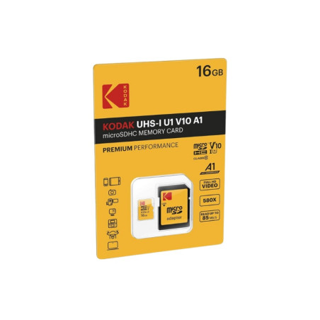 КАРТА ПАМЕТ micro SDHC 16GB Class10 85MB/s KODAKна ниска цена с бърза доставка - BestPC.BG