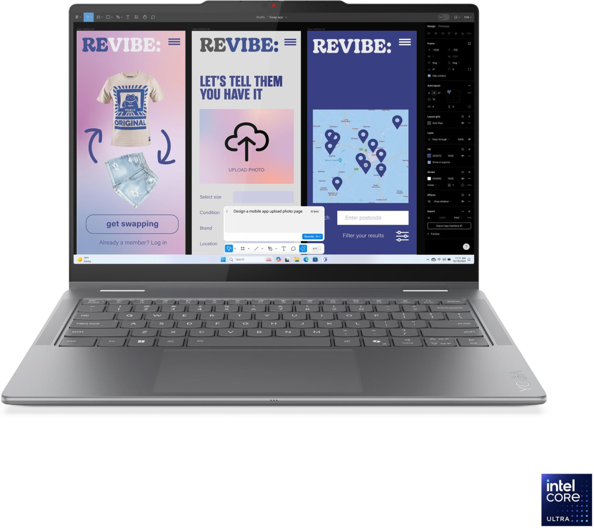 Лаптоп Lenovo Yoga 7 2-in-1 14ILL10, 14.0", 2.8K, Touchscreen, Intel Core Ultra 7 258V, Intel Arc 140V, 32 GB LPDDR5X, 1 TB SSD, Сивна ниска цена с бърза доставка - BestPC.BG