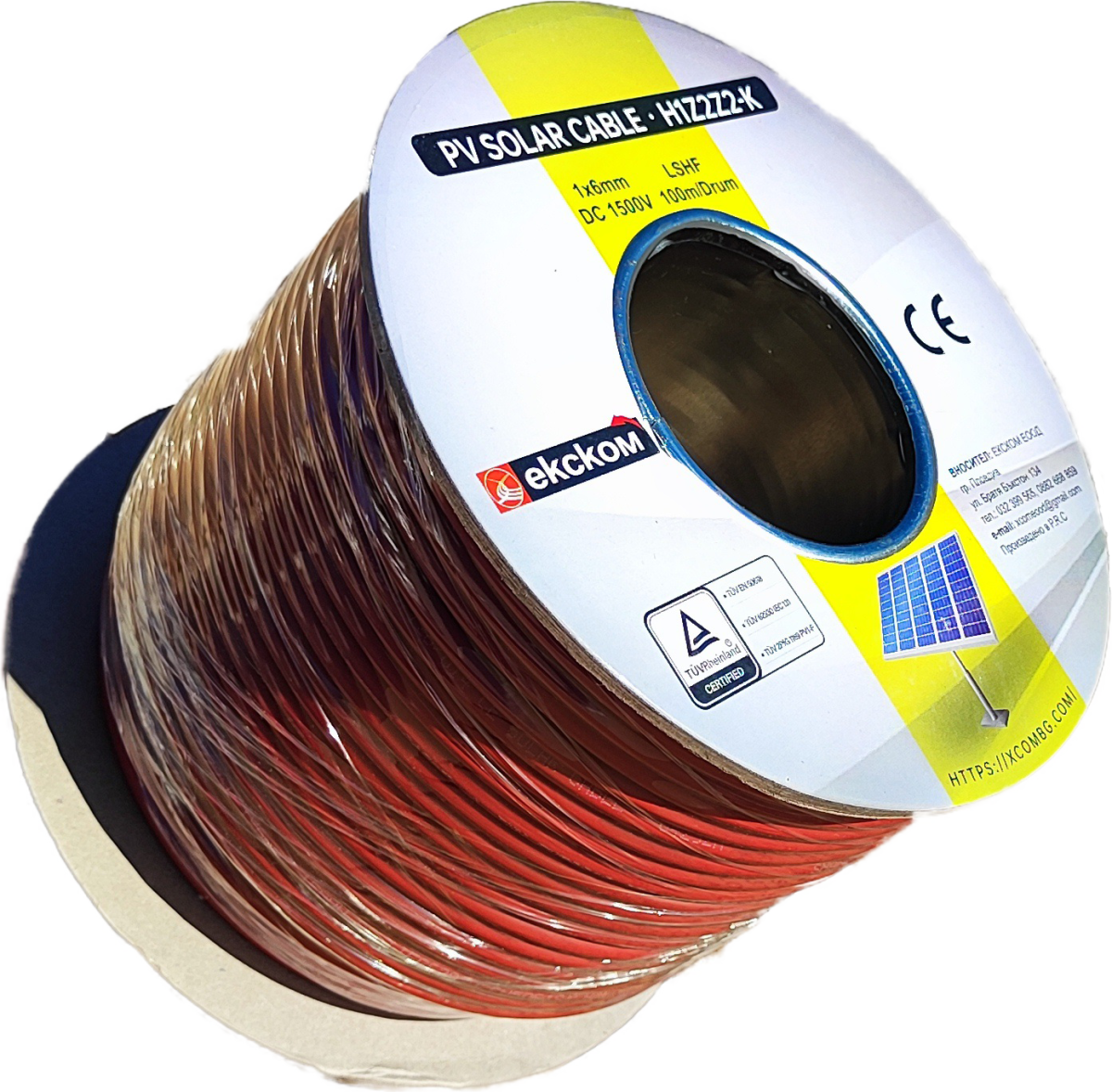 Соларен кабел 6мм² , червен XLPO, 100мна ниска цена с бърза доставка - BestPC.BG