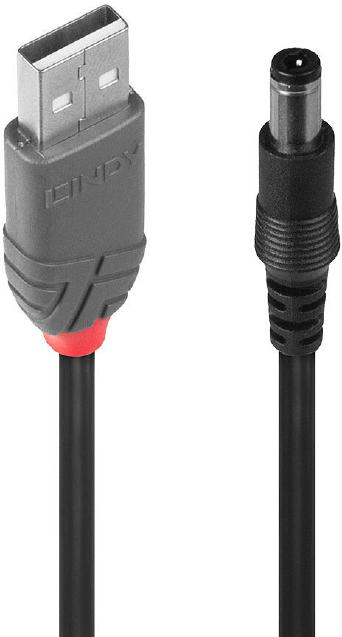 LINDY LNY-70267 :: Захранващ кабел USB Type A M към жак с 2.5 мм - 5.5мм вътрешен-външен диаметърна ниска цена с бърза доставка - BestPC.BG