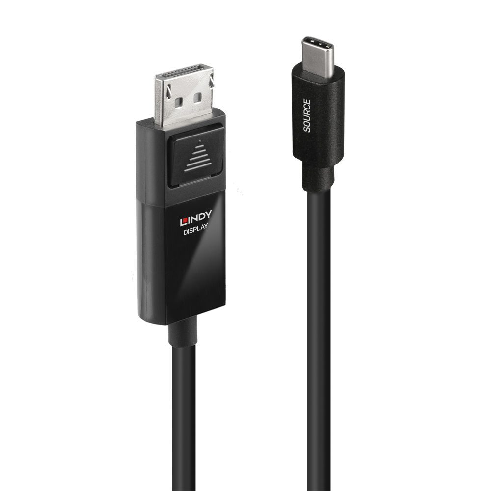LINDY LNY-43342 :: USB Type C към DisplayPort 8K60 адаптерен кабел, M-M, черен, 2.0 мна ниска цена с бърза доставка - BestPC.BG