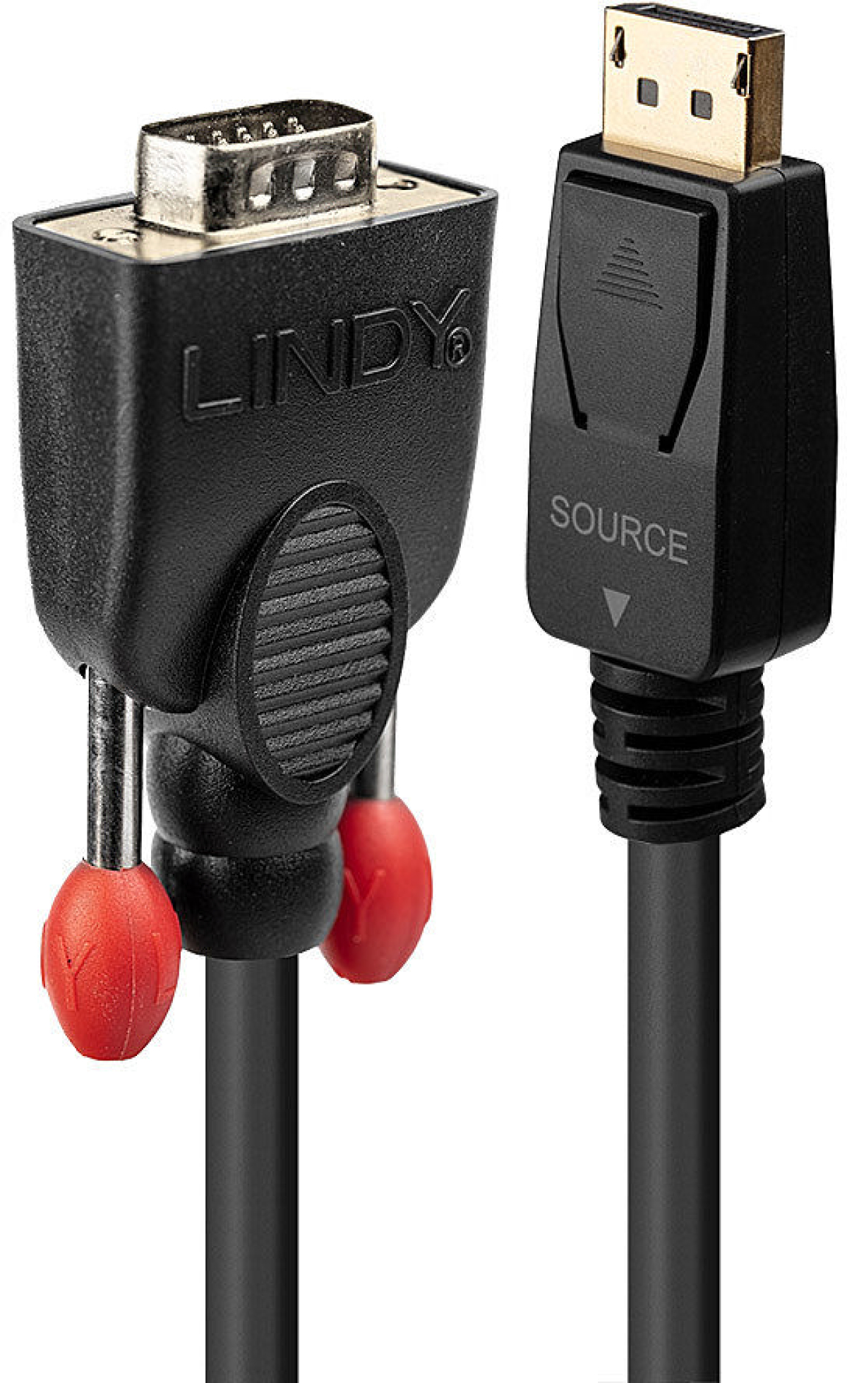 LINDY LNY-41941 :: DisplayPort към VGA адаптерен кабел, M-M, черен, 1.0 мна ниска цена с бърза доставка - BestPC.BG