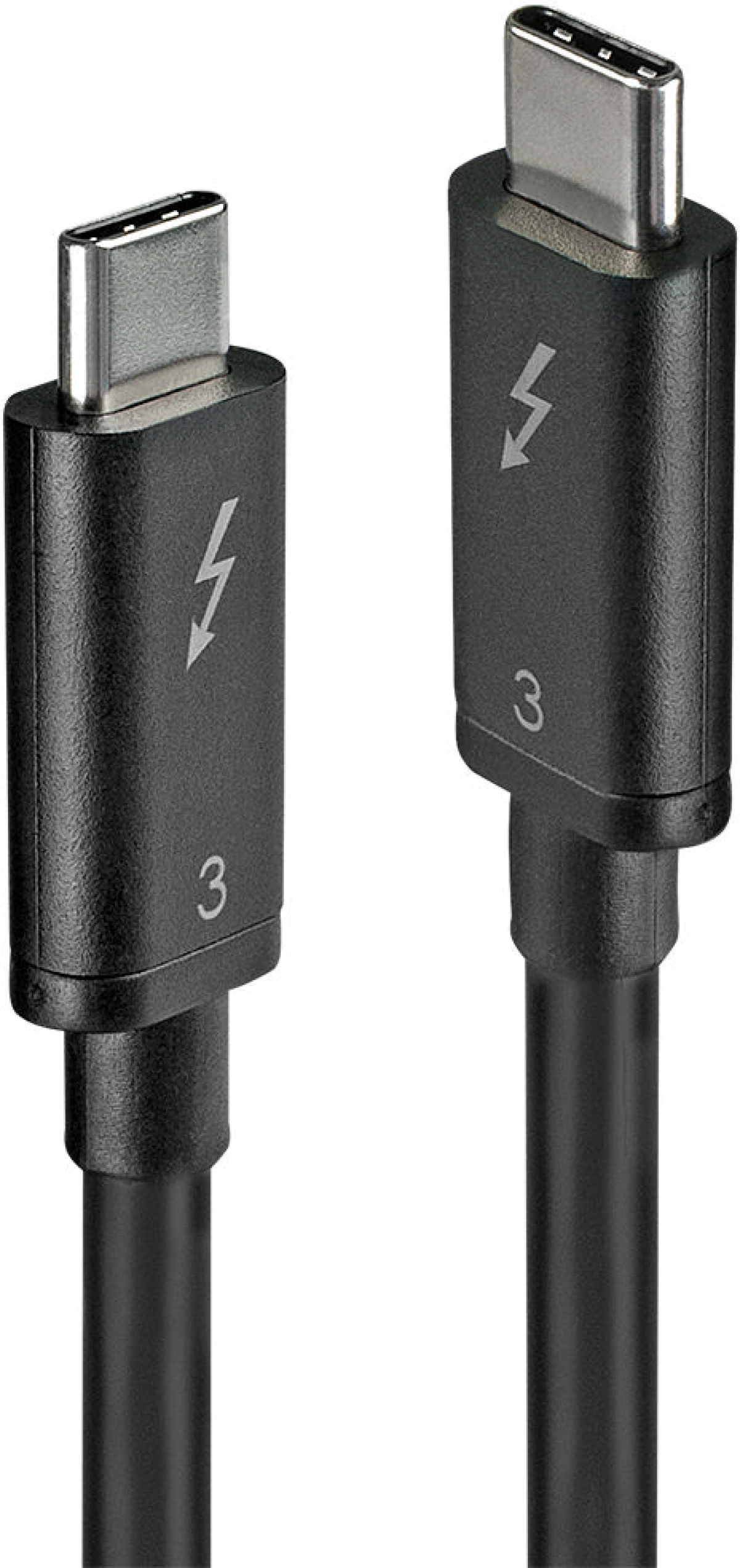 LINDY LNY-41555 :: Thunderbolt 3 кабел, Type C, M-M, 40Gbps, пасивен, черен, 0.5 мна ниска цена с бърза доставка - BestPC.BG
