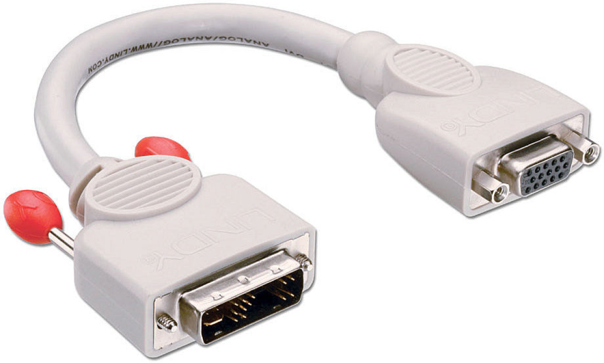 LINDY LNY-41222 :: DVI към VGA адаптерен кабел, 0.2 мна ниска цена с бърза доставка - BestPC.BG