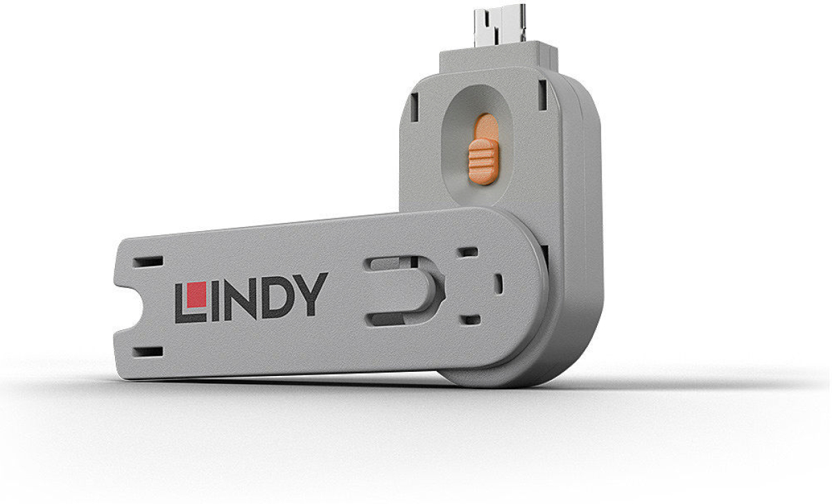 LINDY LNY-40623 :: USB порт блокер, оранжевна ниска цена с бърза доставка - BestPC.BG