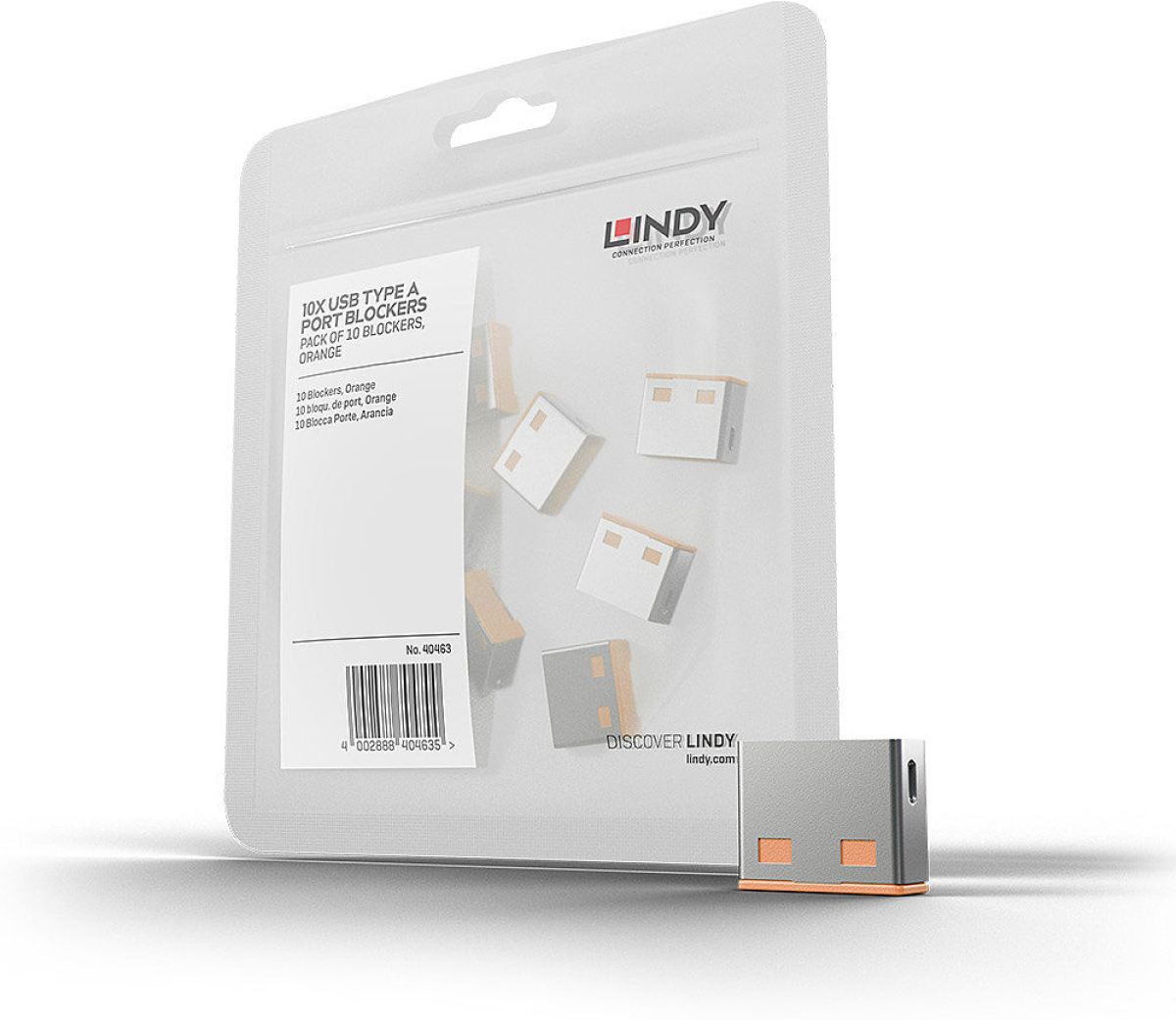 Други LINDY LNY-40463 :: Система за заключване на USB портове, 10 порт блокера, оранжевина ниска цена с бърза доставка - BestPC.BG