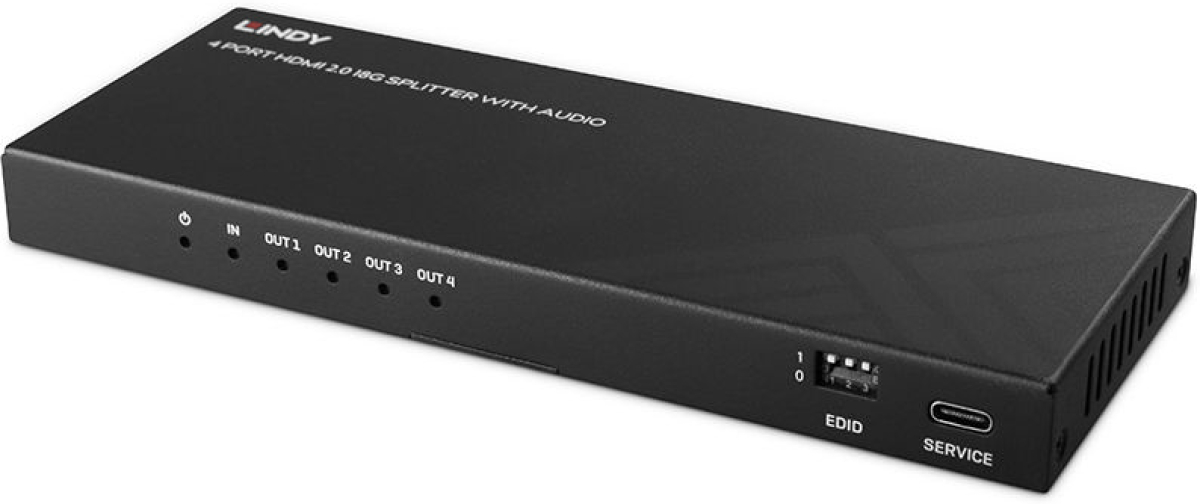 LINDY LNY-38535 :: 4-портов HDMI 8K60 сплитер с Audio & Downscalingна ниска цена с бърза доставка - BestPC.BG