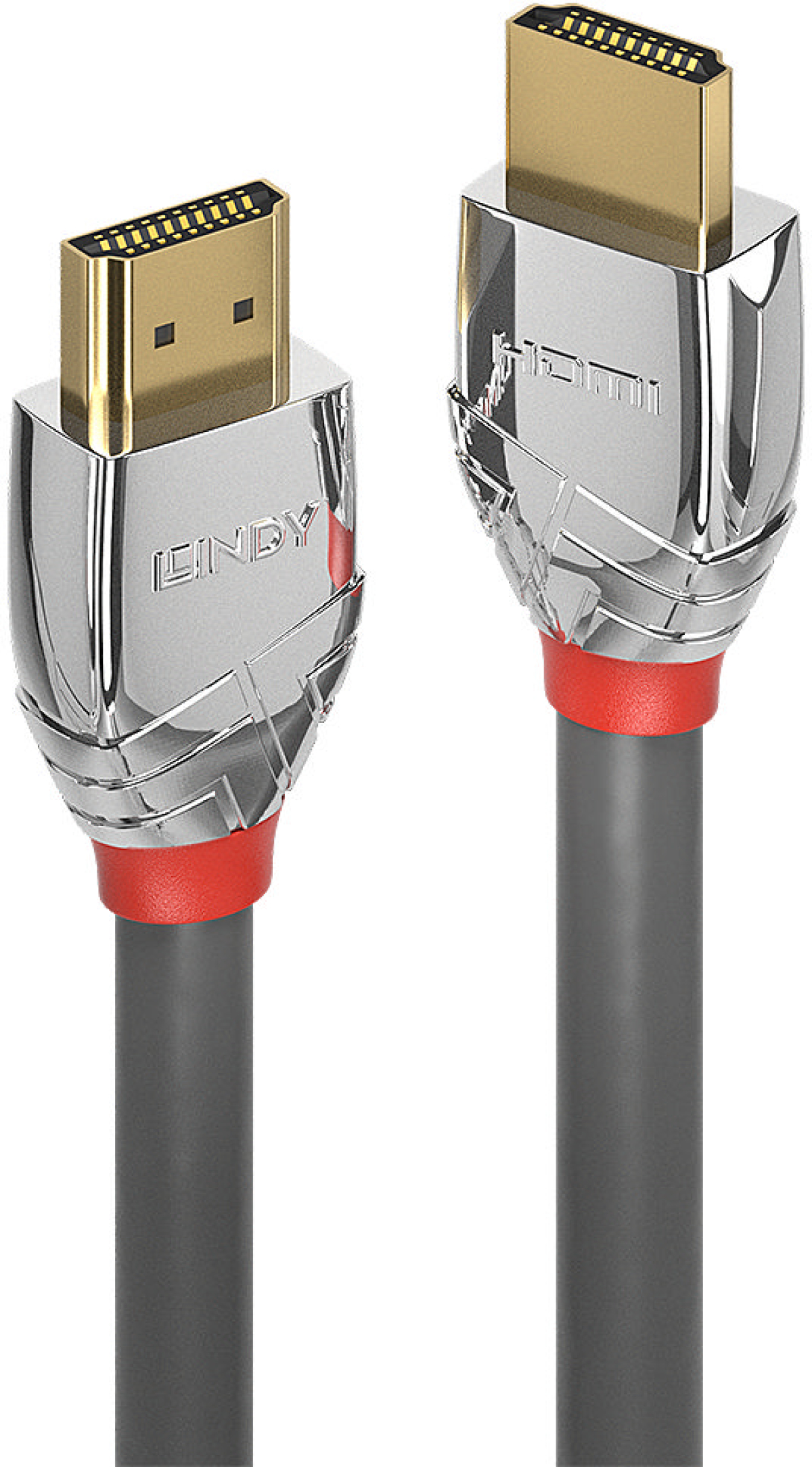 LINDY LNY-37875 :: Кабел HDMI 2.0 Cromo Line, 4K, 60Hz, 24 AWG, сив, 7.5 мна ниска цена с бърза доставка - BestPC.BG