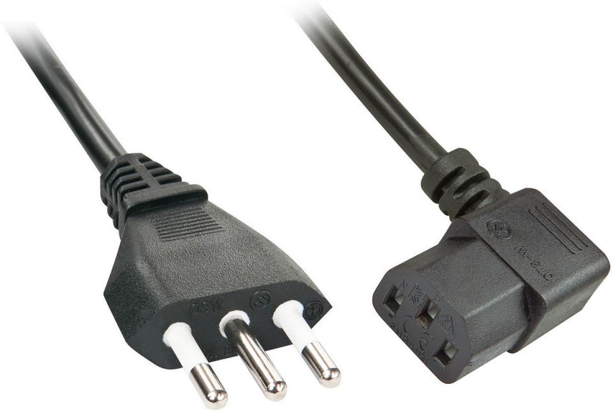 LINDY LNY-30346 :: Захранващ кабел, IT към C13, ъглов, 2.0 мна ниска цена с бърза доставка - BestPC.BG
