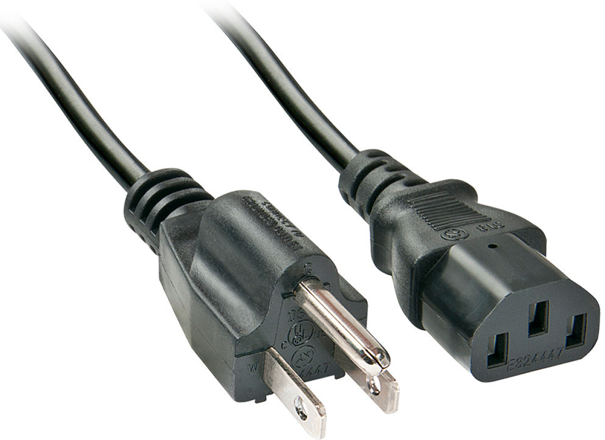LINDY LNY-30338 :: Захранващ кабел, US 3 Pin към C13, черен, 2.0 мна ниска цена с бърза доставка - BestPC.BG