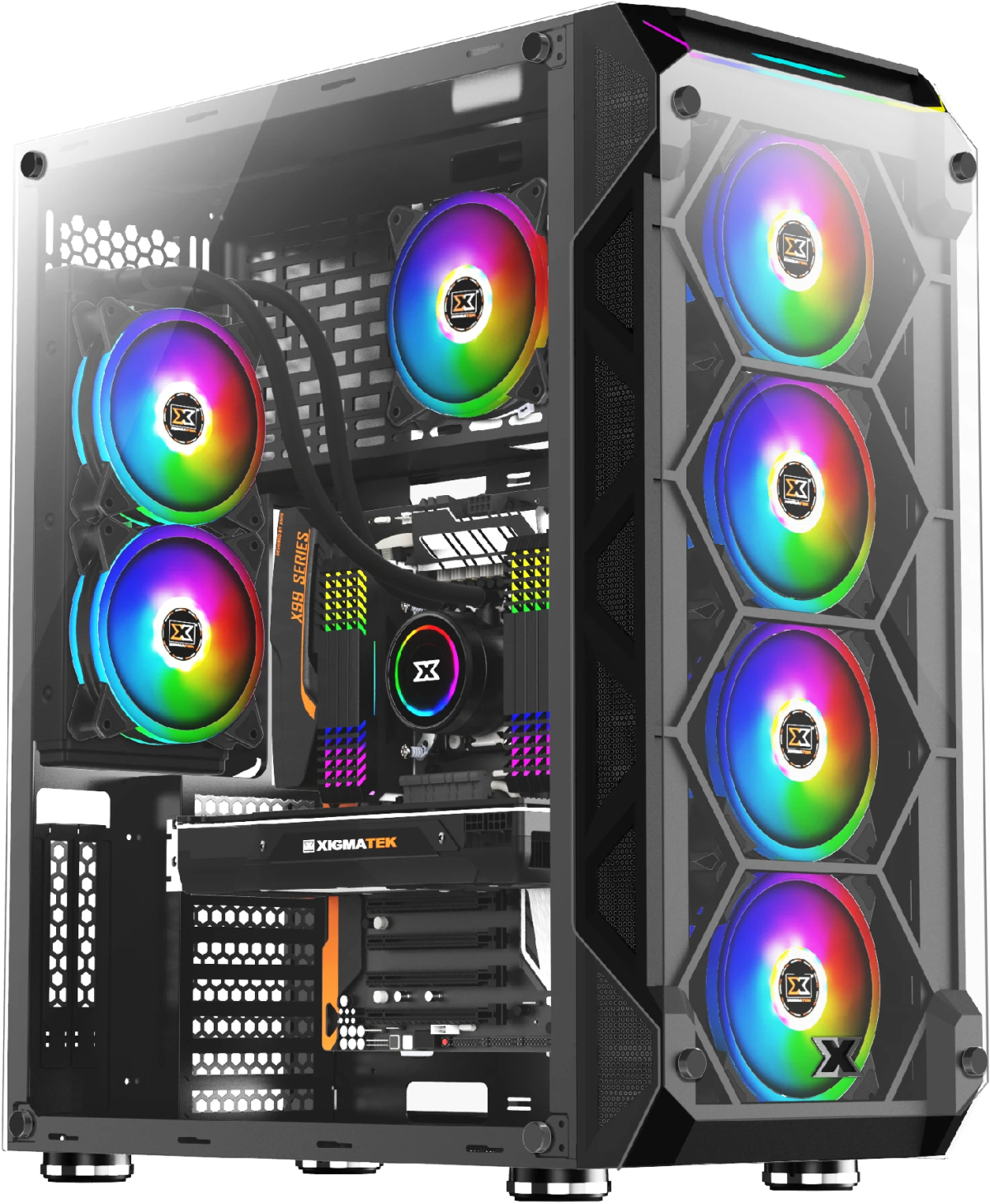 Xigmatek кутия Case EATX - Overtake - 6 ARGB Fansна ниска цена с бърза доставка - BestPC.BG